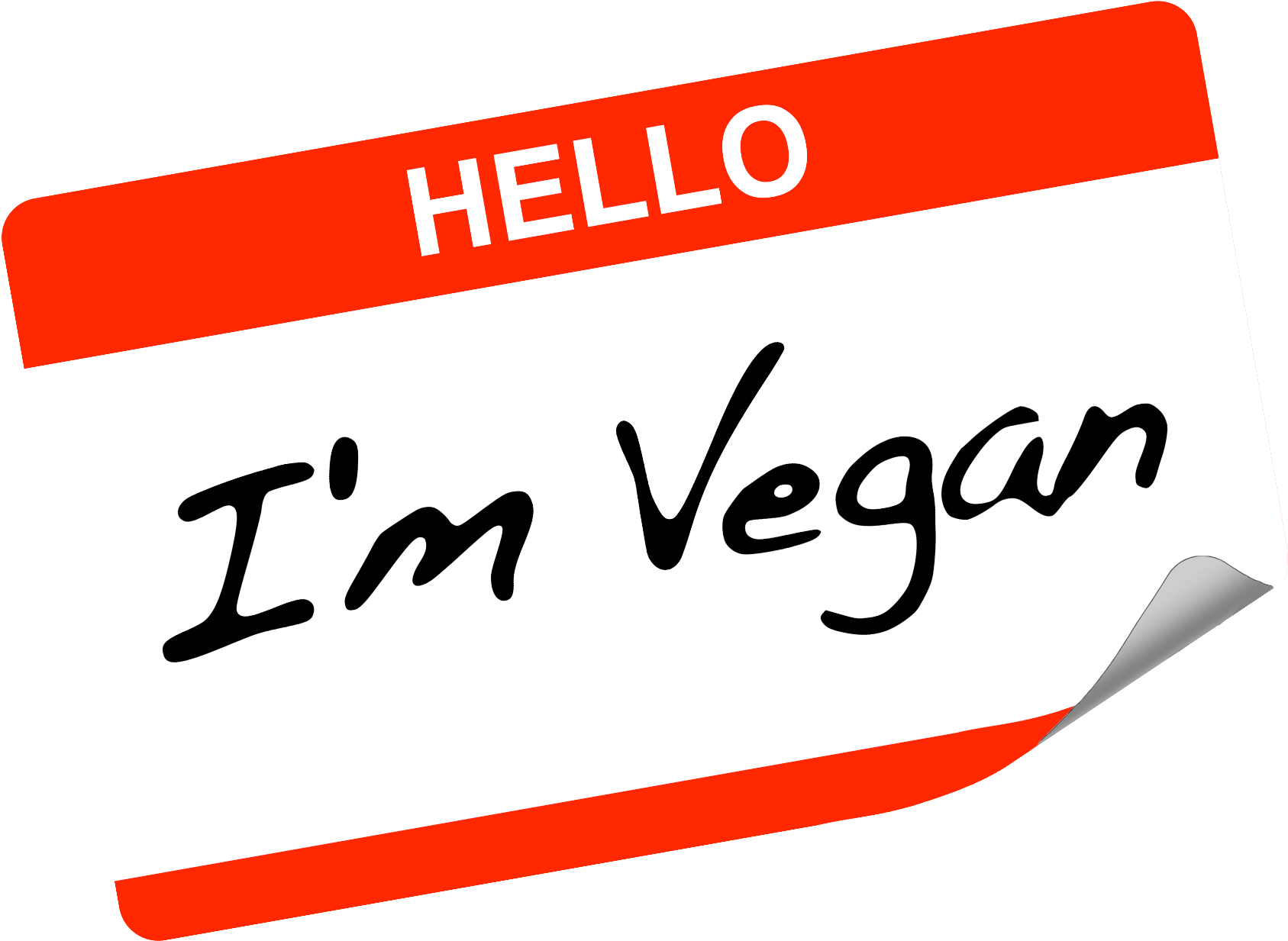 Hello I Am Vegan - Im Vegan Png Clipart (1705x1252), Png Download