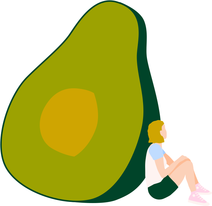 Avocado And Brianna Clipart (1000x1000), Png Download