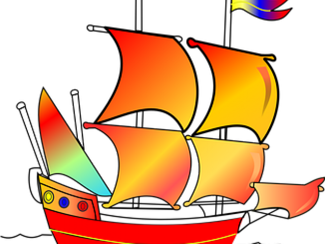 Pirates Of The Caribbean Clipart British Ship - Whimsical Pirate Ship Shower Curtain - Png Download (640x480), Png Download