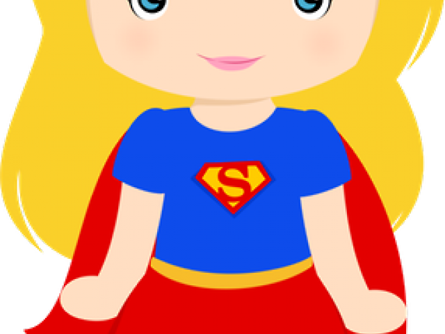 Supergirl Clipart Transparent - Super Chica Dibujo - Png Download (640x480), Png Download