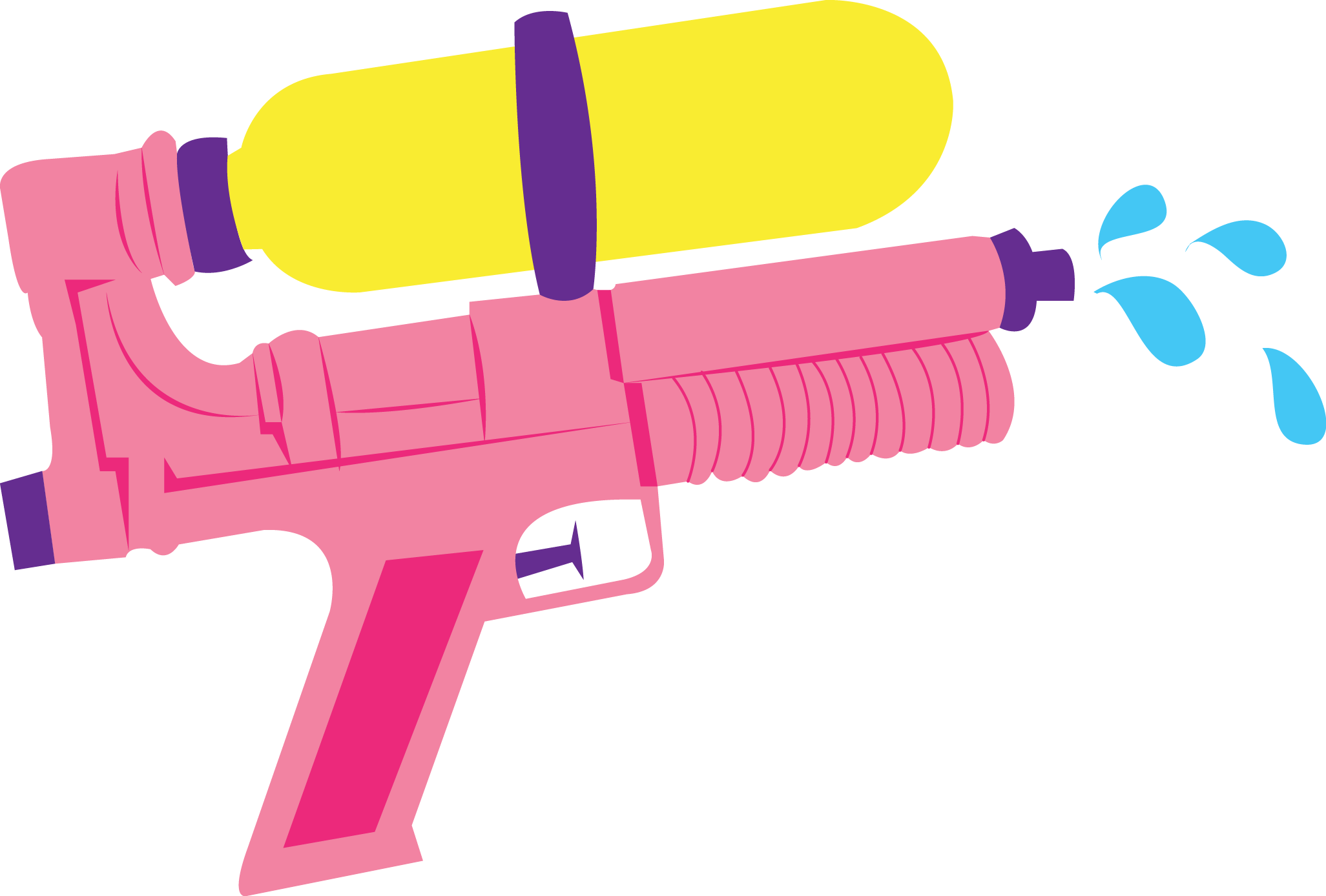Guns Clipart Line Art - Water Gun Clipart Png Transparent Png (2053x1388), Png Download