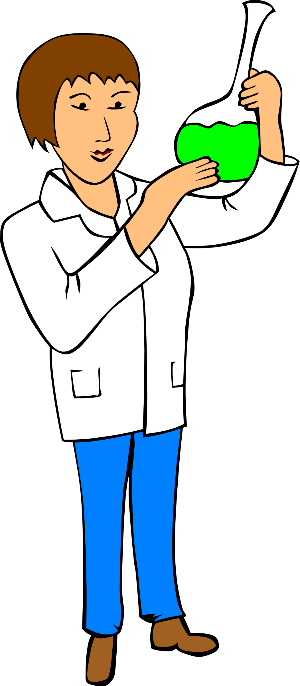 Scientist Lady Frames Illustrations - Clipart Of A Chemist - Png Download (1052x2400), Png Download
