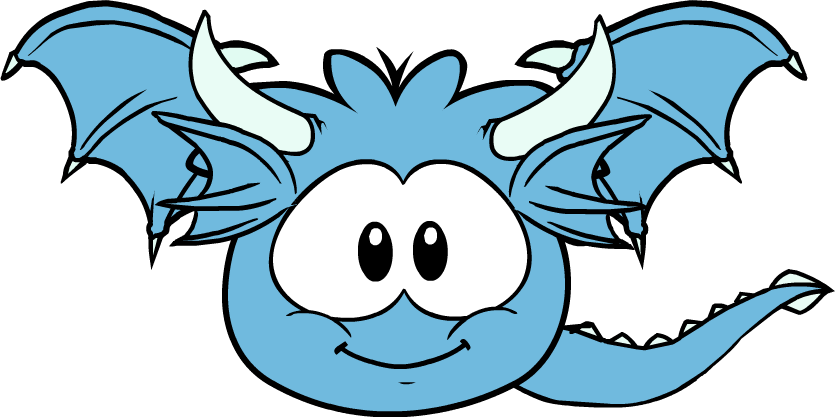 Dragon Sprite Png - Club Penguin Puffle Dragon Clipart (835x417), Png Download