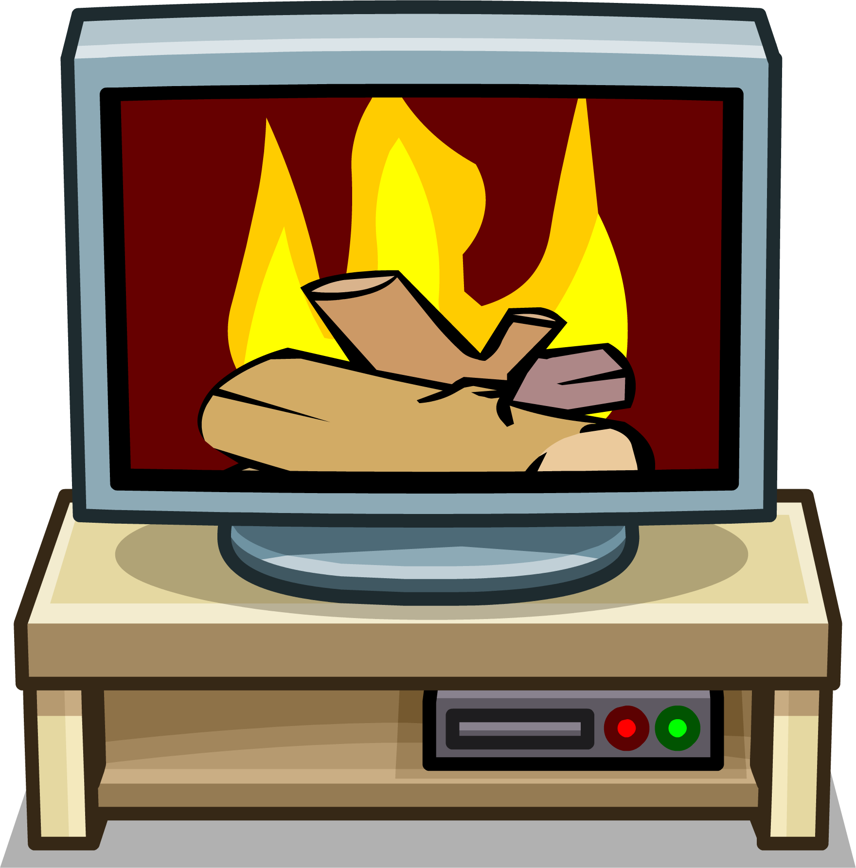 Image Gray Tv Sprite - Cartoon Tv Stand Png Clipart (1760x1785), Png Download