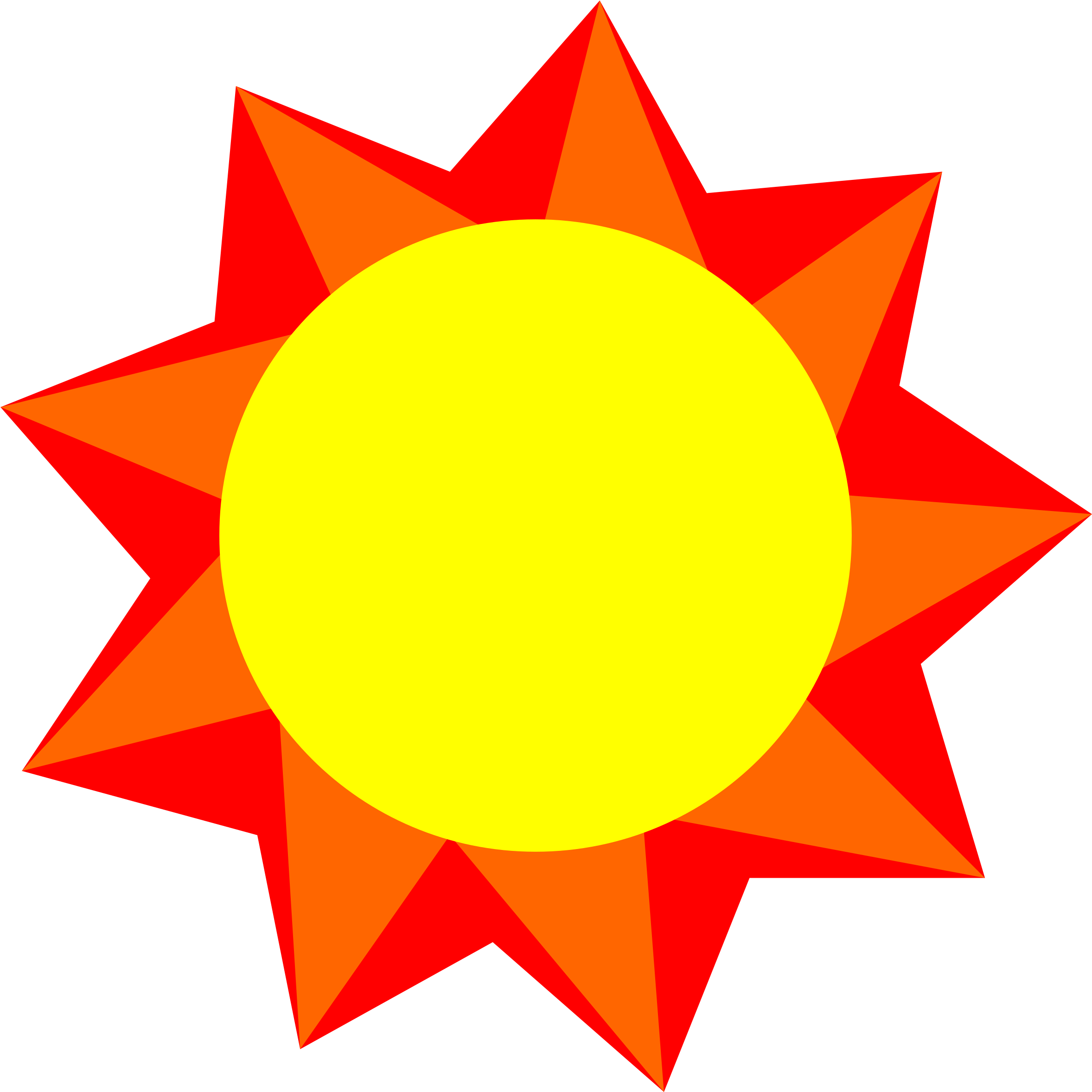Sun - Red And Yellow Sun Clipart (800x800), Png Download