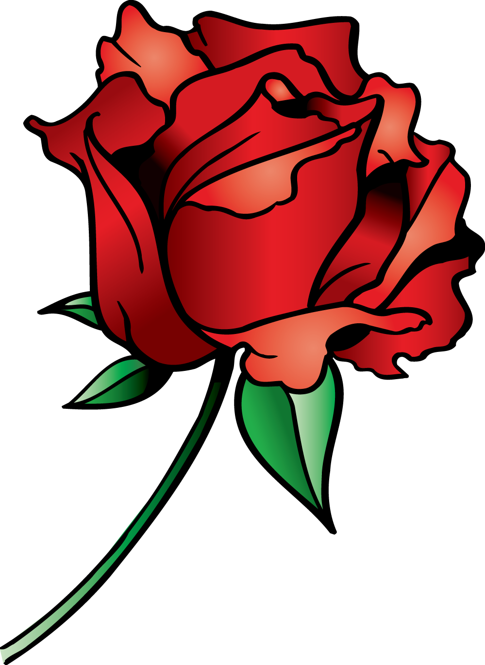 Картинка роза для детей нарисованная