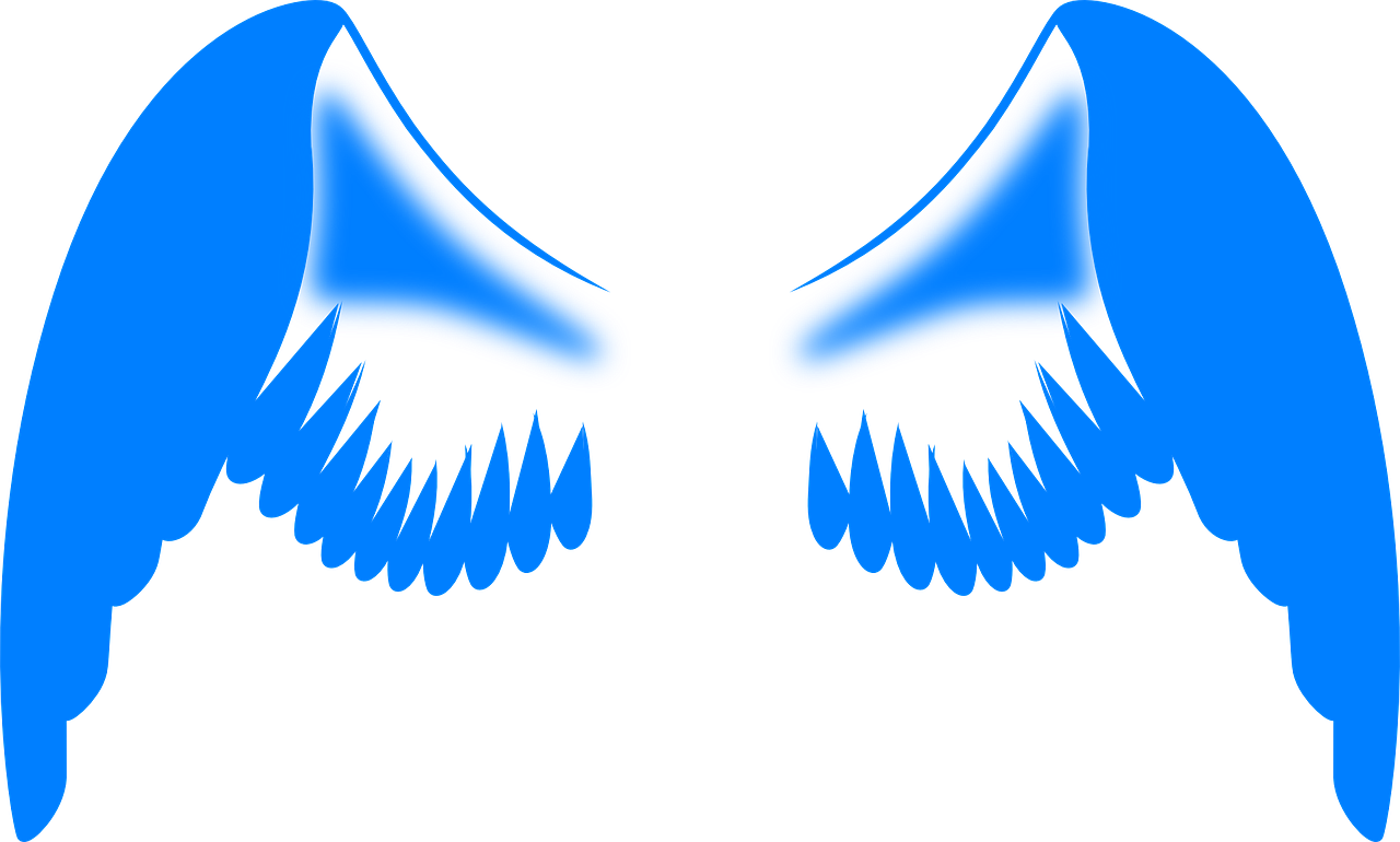 Wings Angel Feathers - Blue Wings Clip Art - Png Download (1280x770), Png Download