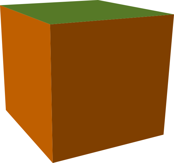 Brown Cube Png Clipart Cube Clip Art - Brown Cube Clipart Transparent Png (600x563), Png Download