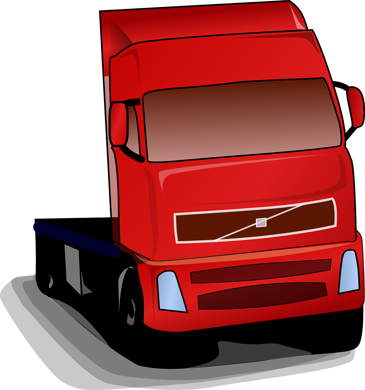 Truck Semi Freight - Happy Thanksgiving Truck Drivers Clipart (673x720), Png Download