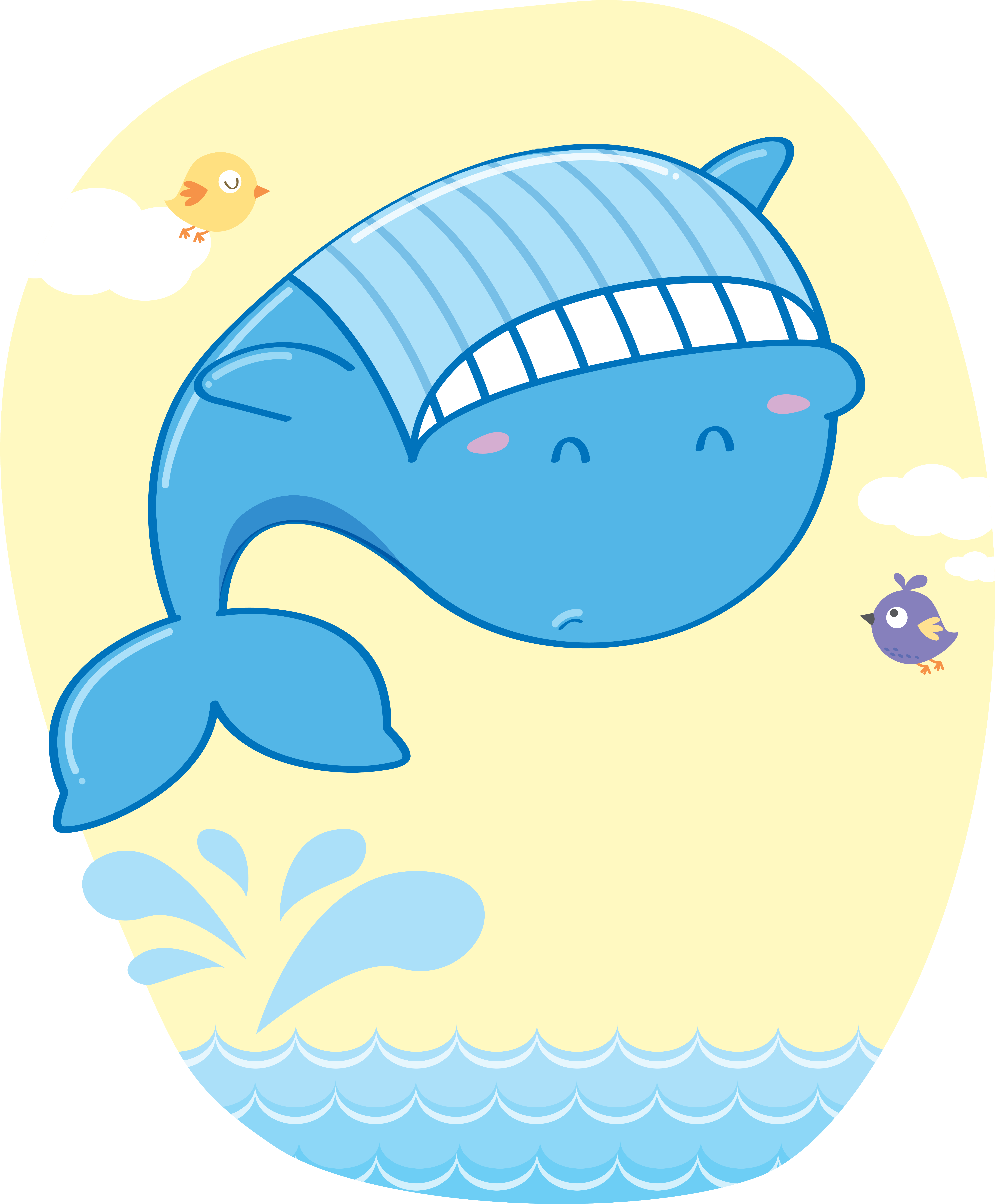 Whale Dance Illustration Clipart (7274x8192), Png Download