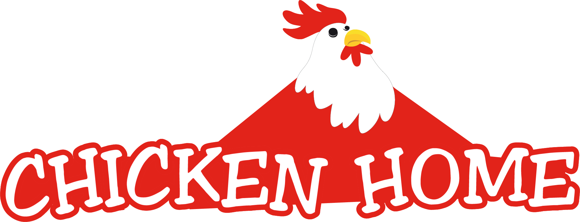 Chicken-home - Rooster Clipart (1968x753), Png Download