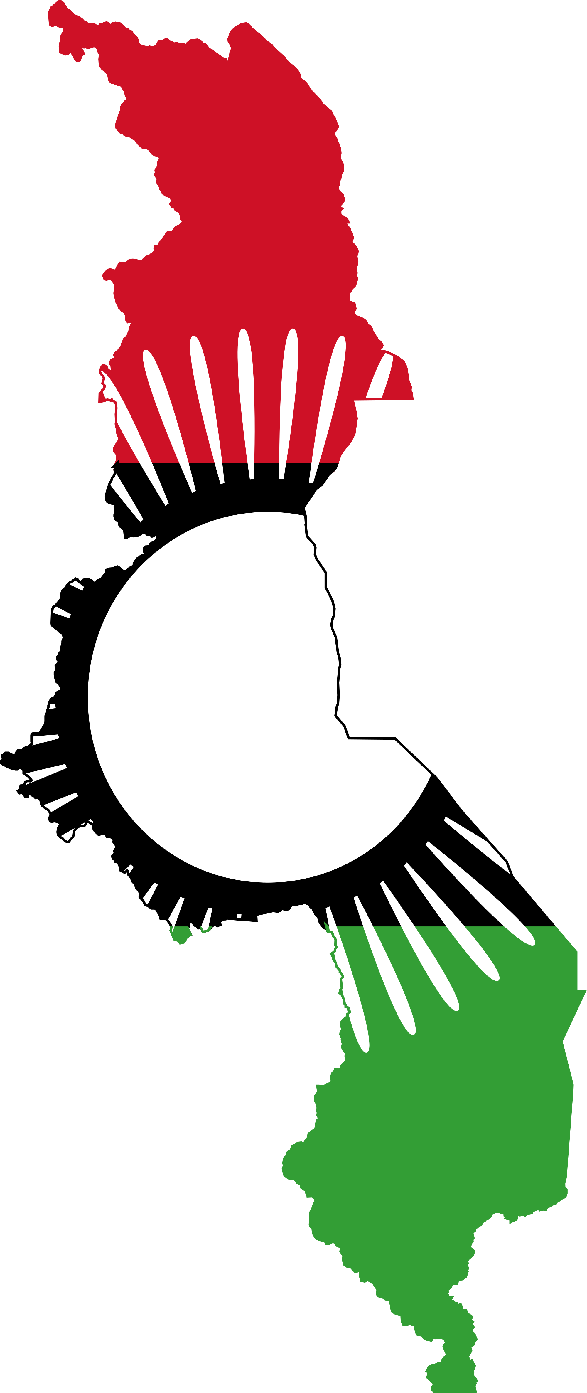 Malawi And The Unstoppable Destiny - Malawi Map And Flag Clipart (555x1321), Png Download