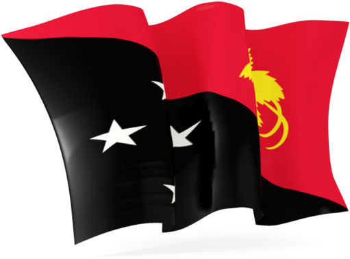 Papua New Guinea Flag Waving Clipart (640x480), Png Download