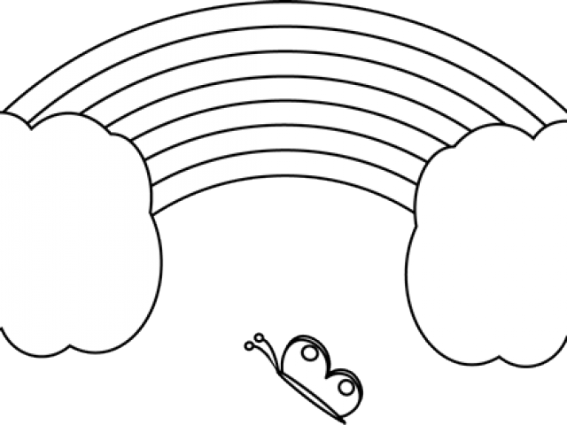 Rainbow Cliparts Black - Clip Art - Png Download (640x480), Png Download