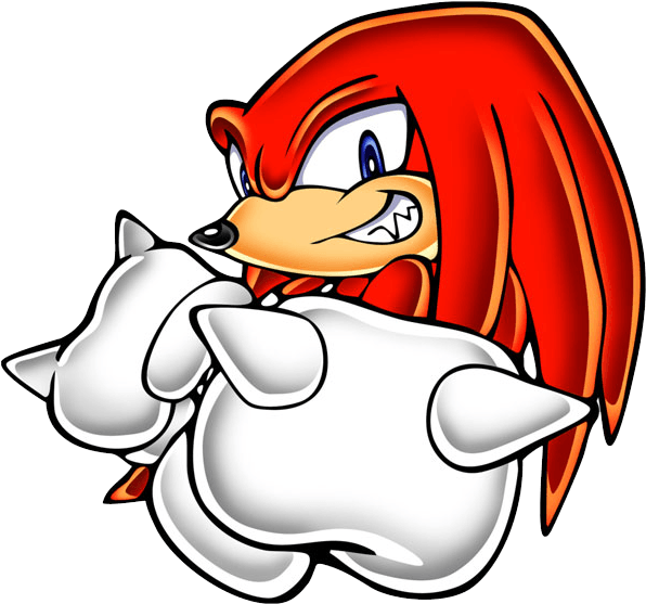 #knuckles 3 From The Official Artwork Set For #sonicadventure - Knuckles The Echidna Sonic Adventure Art Clipart (610x600), Png Download
