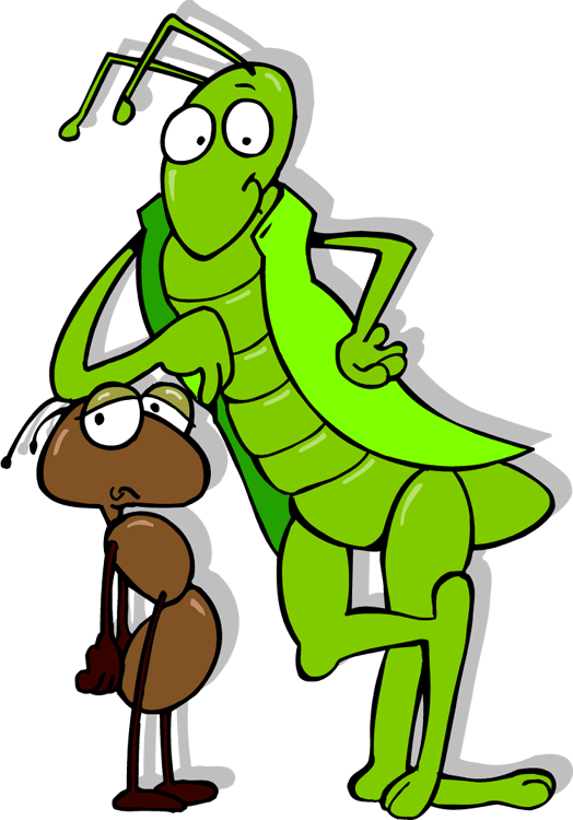 Pests & Bug Control - Ant And The Grasshopper Clipart - Png Download (524x750), Png Download