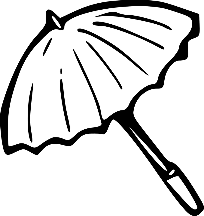 Black Closed Umbrella Transparent Clip Art Imageu200b - Umbrella Clip Art - Png Download (679x720), Png Download