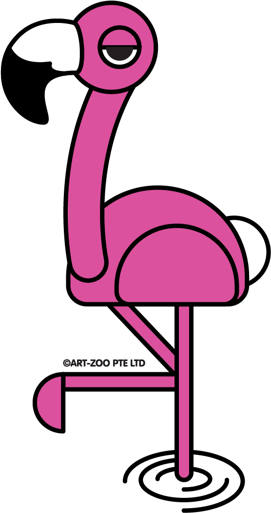 Flamingo - Cartoon Clipart (1600x1200), Png Download