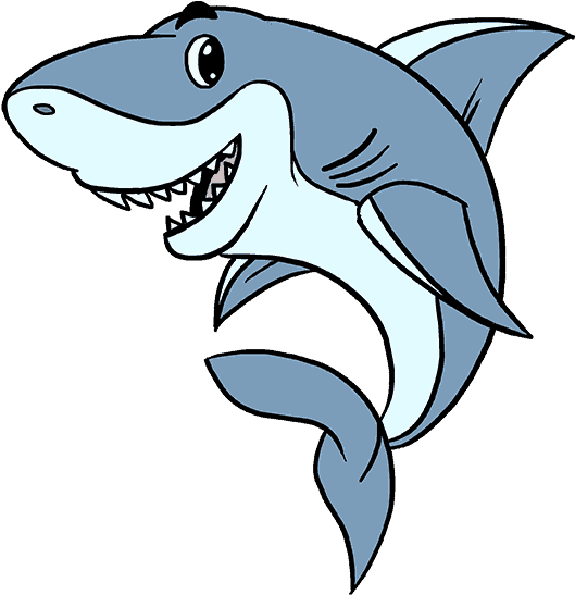 Swim Team - Cartoon Shark Clipart (678x600), Png Download