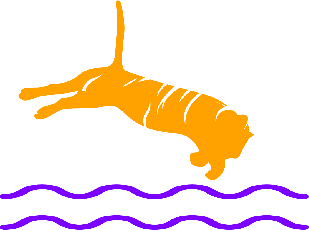Clemson Club Swimming Clipart (1050x807), Png Download