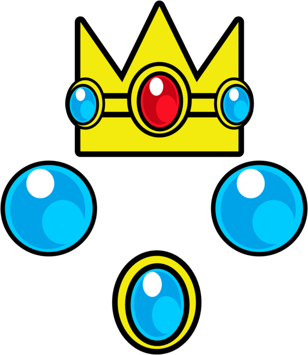 Princess Peach Clipart Crown Pencil And In Color Princess - Super Mario Peach Crown - Png Download (600x693), Png Download