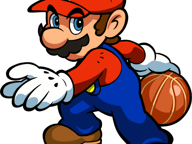 Super Mario Clipart Mario And Luigi - Mario Hoops 3 On 3 Mario - Png Download (640x480), Png Download