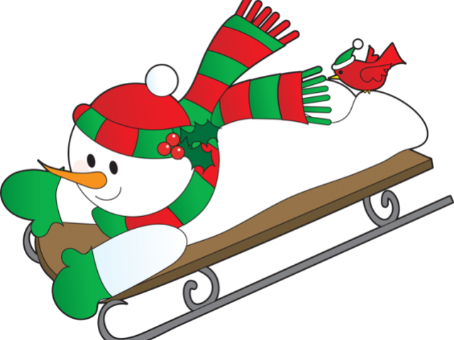 Sledding Cliparts - Snowman Clipart Transparent Background - Png Download (639x497), Png Download