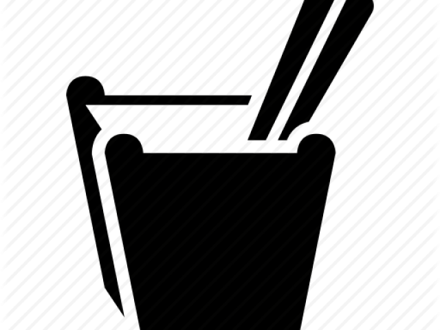 Japanese Food Clipart Black And White - Chinese Food Icon White - Png Download (640x480), Png Download