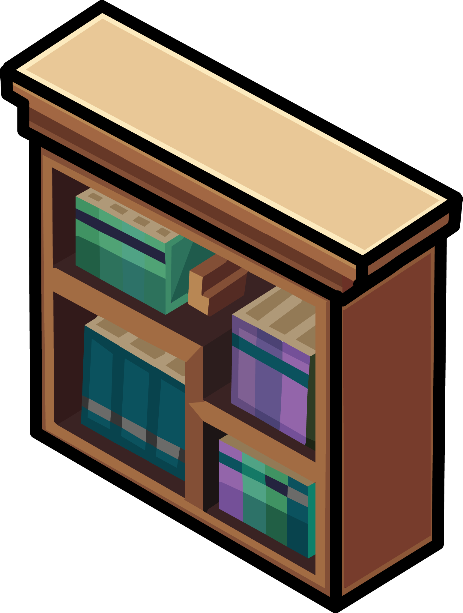 Bookshelf Clip Furniture Clip Art Freeuse - Bookshelf Club Penguin Wikia - Png Download (1544x2044), Png Download