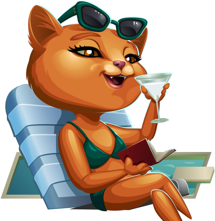 Jacuzzi Cat Join The Fun Filled Feline Characters In - Cartoon Clipart (834x717), Png Download