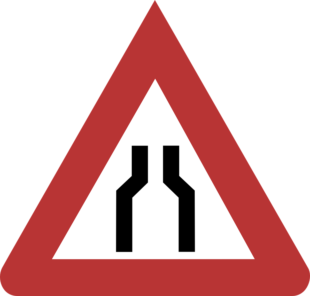 The Bottleneck Of High School - Verkeersbord Driehoek Met Kruis Clipart (1280x1223), Png Download