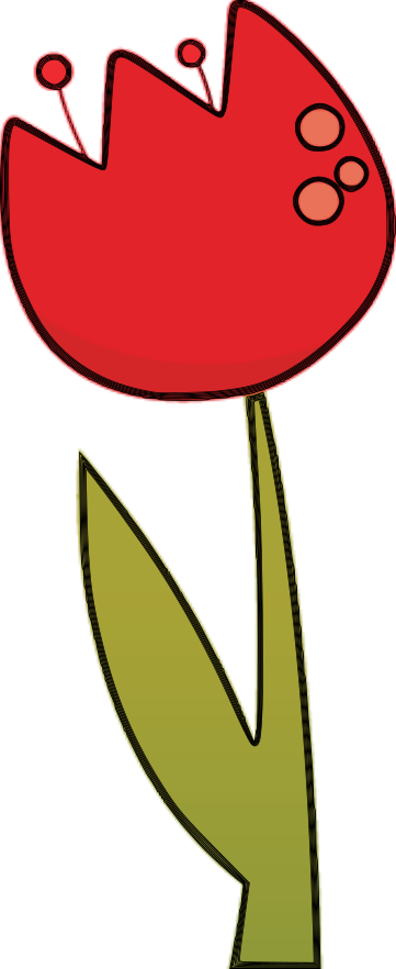 Tulip Clipart Outline Png Transparent Png (361x882), Png Download