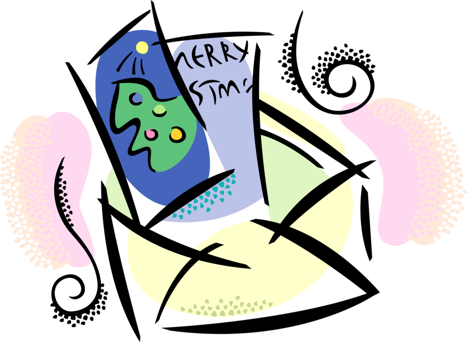 Vector Illustration Of Festive Christmas Seasons Greeting - Cartoon Clipart (957x700), Png Download