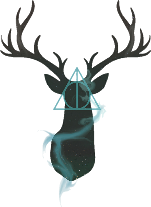 Reindeer Antlers Png Tumblr - Harry Potter Stag Clipart (523x716), Png Download