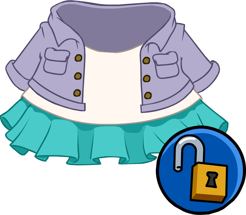 Summer Frills Outfit - Club Penguin Mp3000 Clipart (836x731), Png Download