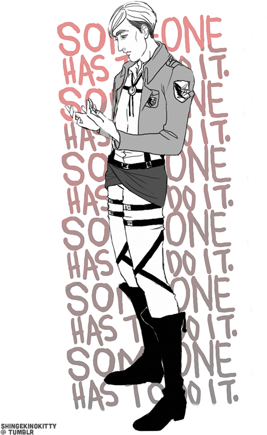 “ Someone Has To Do It - Attack On Titan Clipart (608x900), Png Download