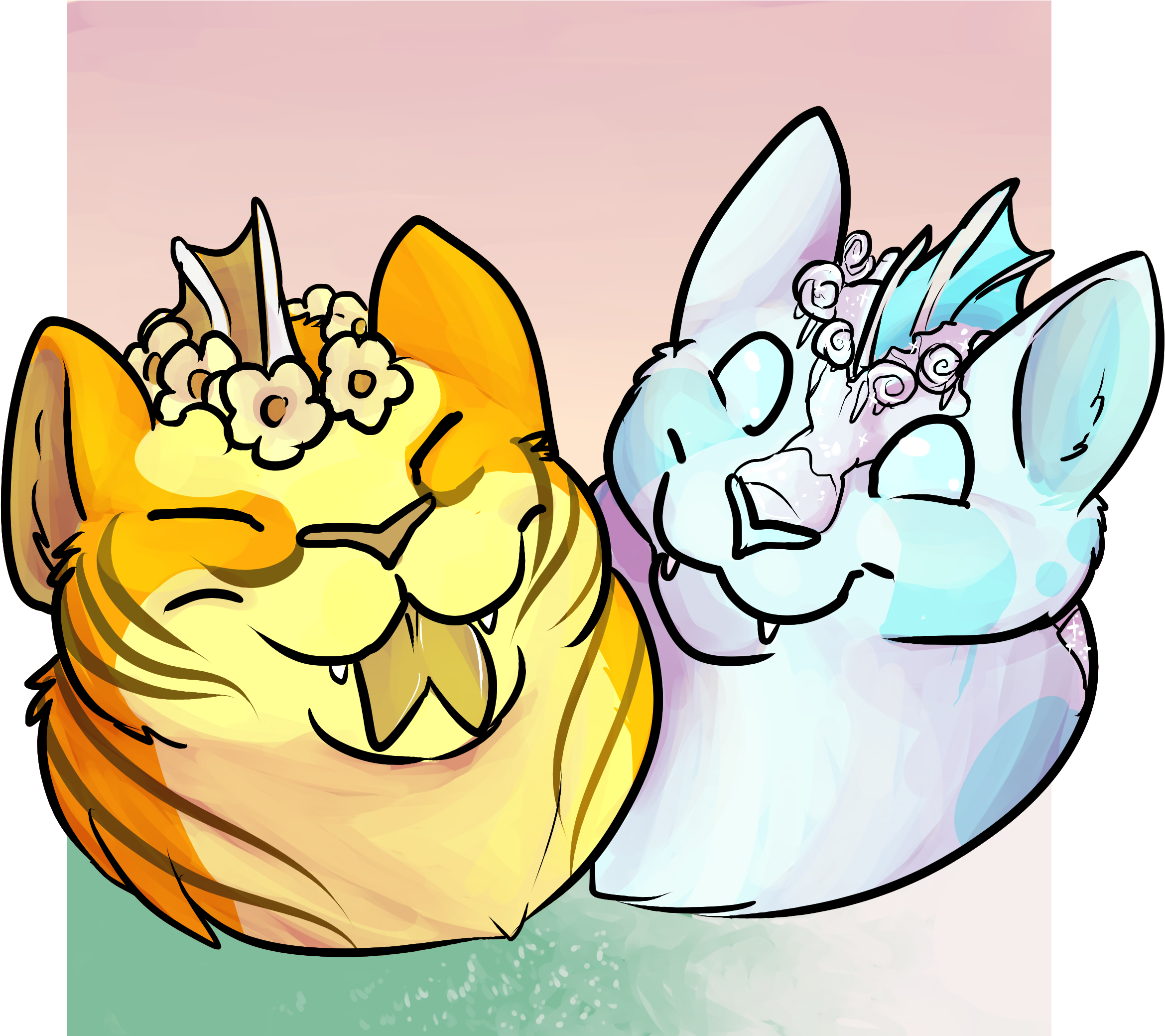 Flower Crown Bebs - Cartoon Clipart (2500x2500), Png Download