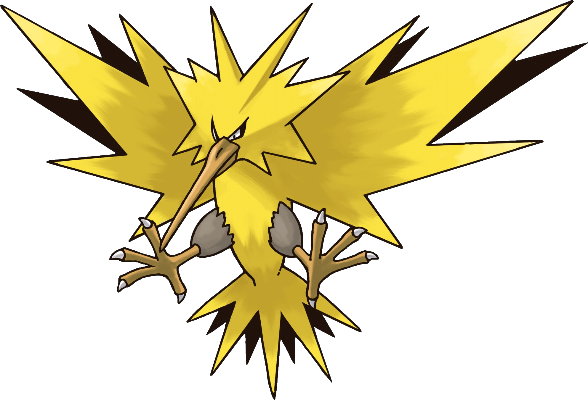 Zapdos Pokemon - Pokemon Moltres Vs Articuno Vs Zapdos Clipart (1985x1352), Png Download