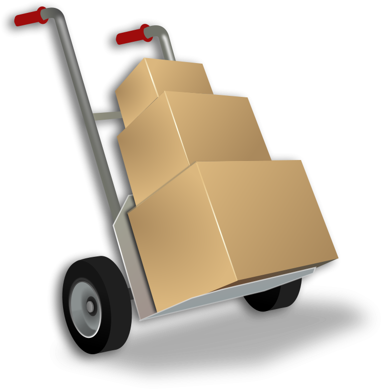 Clipart - Hand Truck - Hand Truck Clip Art - Png Download (798x800), Png Download