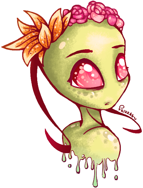 A Little Flower By Frikkan - Cartoon Clipart (585x757), Png Download