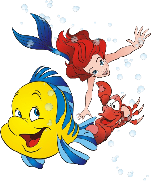 La Sirenita Con Flounder Clipart (600x600), Png Download