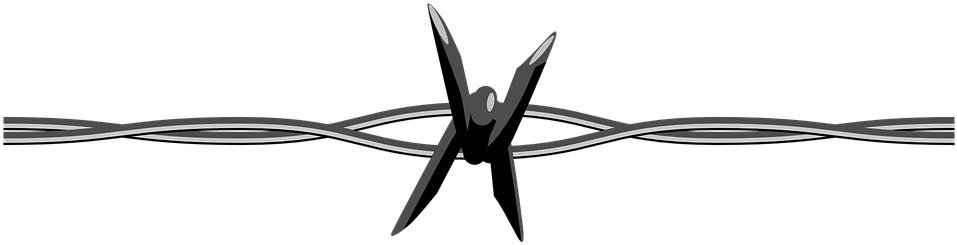Anchor Clip Silhouette - Barbed Wire Clip Art - Png Download (960x480), Png Download