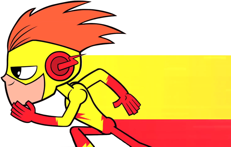 Flash Clipart Running - Kid Flash Teen Titans Go - Png Download (1024x576), Png Download