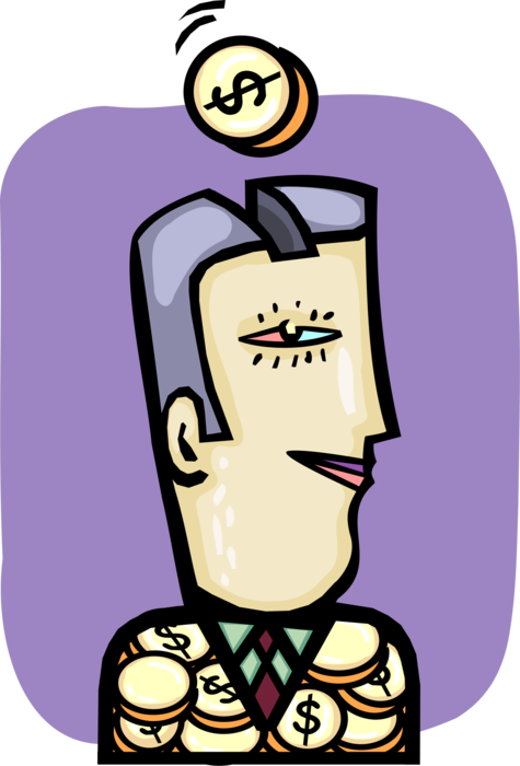 Vector Illustration Of Corporate Investment In High-priced Clipart (475x700), Png Download