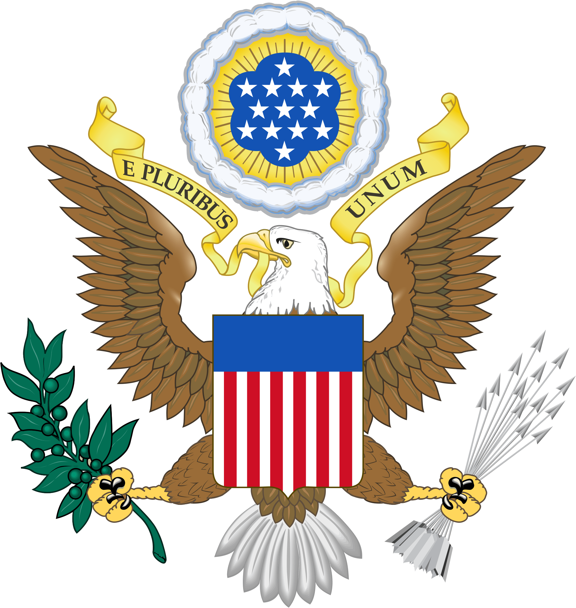 Greater Coat Of Arms Of The United States 1969px 1270 - United States Seal Clipart (1969x2077), Png Download