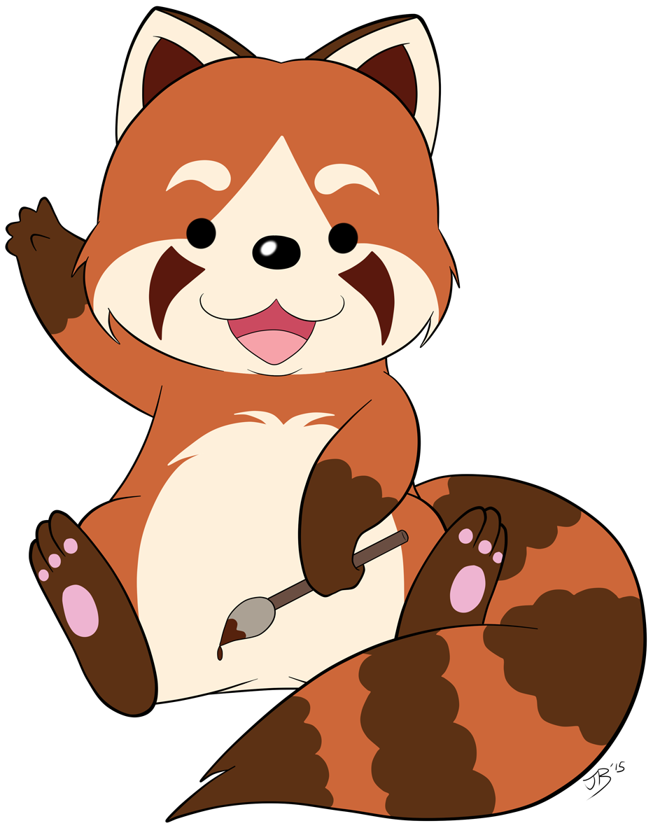 Vector Doodle Animal - Cute Red Pandas Png Clipart (1000x1239), Png Download