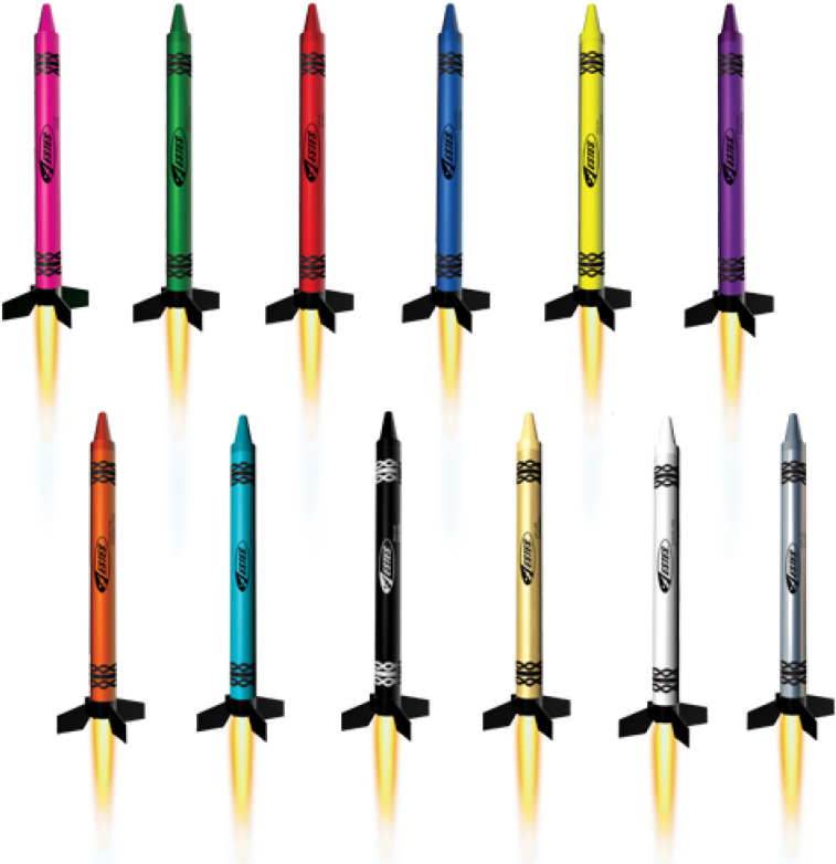 Estes Color The Sky Bulk Rocket Kit - Model Rocket Colors Clipart (800x800), Png Download