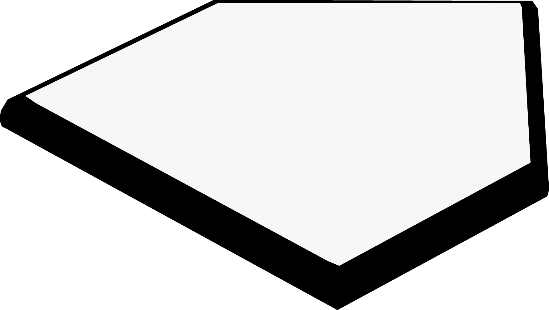 Home Plate Sprite 002 Clipart (1755x992), Png Download