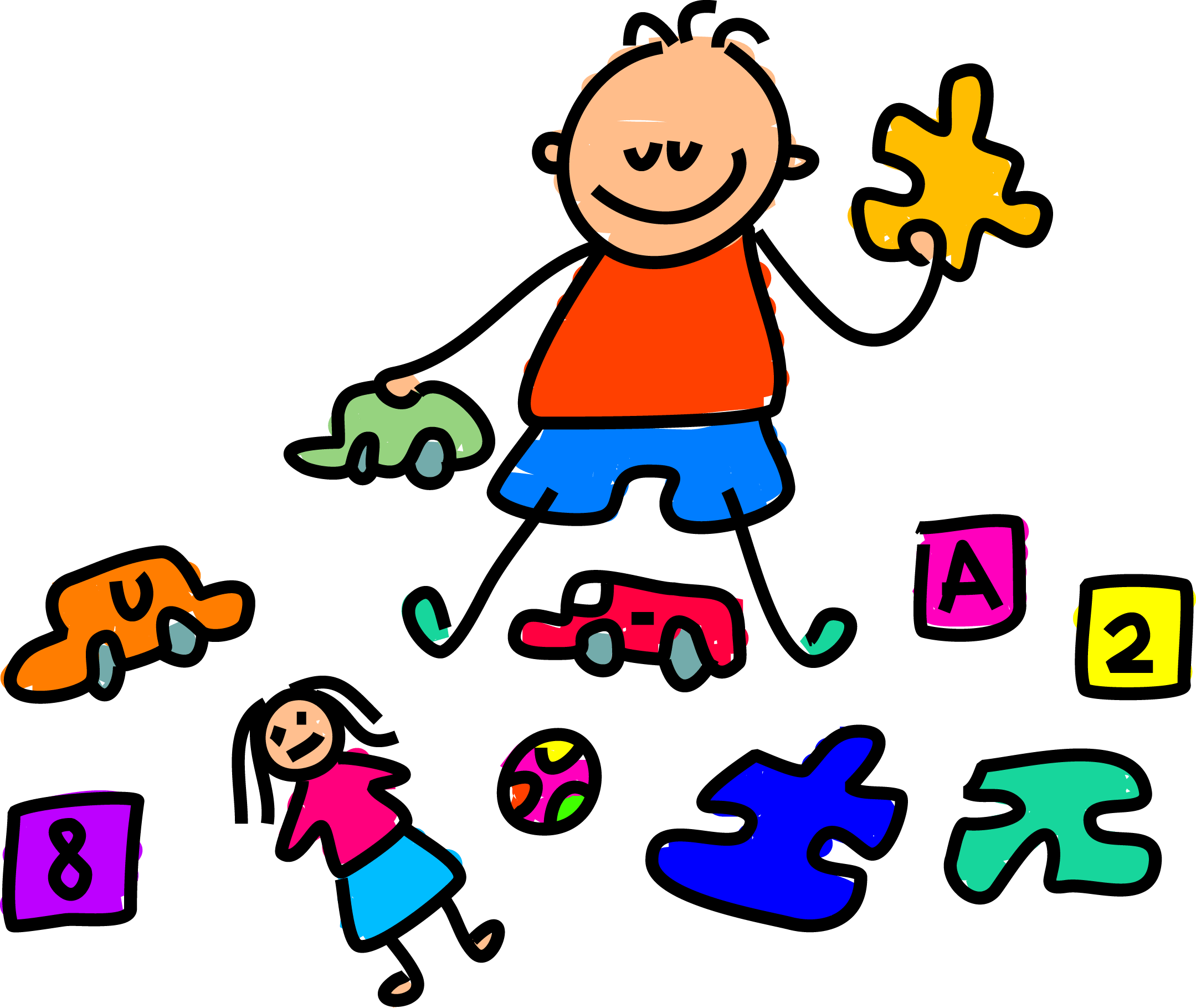 Occupation - Kids - Boy Playing With Toys Clipart - Png Download (2159x1820), Png Download