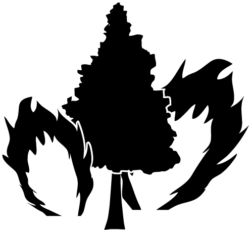 Wildfire Fire - Natural Disasters Black And White Clipart - Png Download (640x480), Png Download